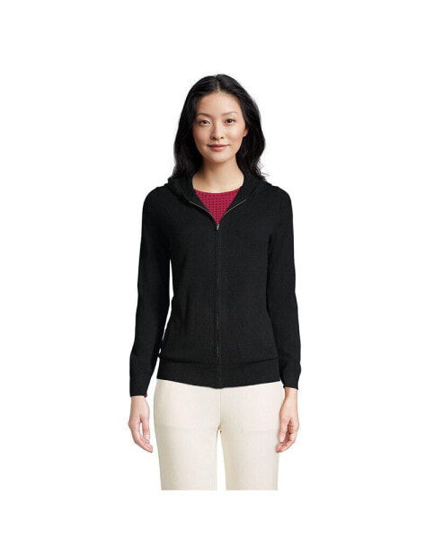 Women's Cashmere Front Zip Hoodie Sweater