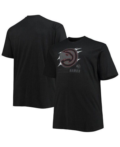 Men's Black Atlanta Hawks Big and Tall Pop T-shirt