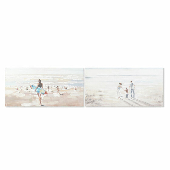 Картина DKD Home Decor Пляж 120 x 3,7 x 60 cm (2 штук)