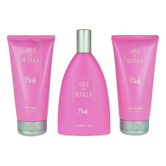 Women's Perfume Set Pink Aire Sevilla EDT (3 pcs) (3 pcs)