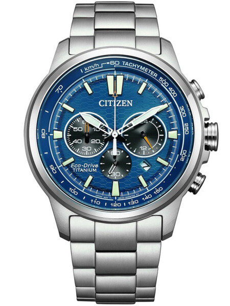 Citizen CA4570-88L Eco-Drive Titanium Chronograph Mens Watch 44mm 10ATM