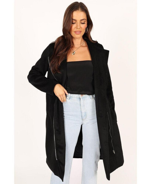 Women's Mila Zip Front Long Coat