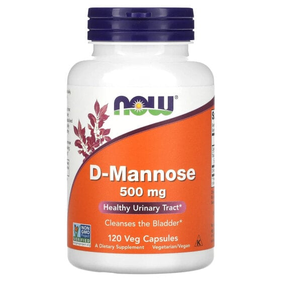 Витамины NOW D-Mannose 500 мг, 120 вег капсул
