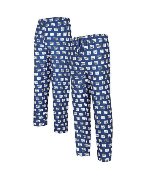 Men's Royal New York Giants Gauge Allover Print Knit Pants