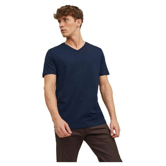 JACK & JONES Organic Basic short sleeve v neck T-shirt