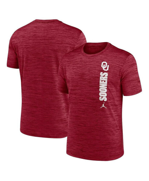 Men's Crimson Oklahoma Sooners 2024 Sideline Velocity Performance T-Shirt