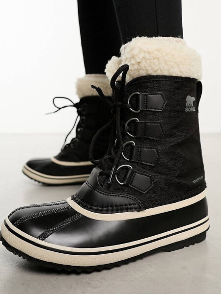 Sorel Winter Carnival waterproof boots in black 