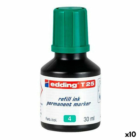 Refill ink Edding T25 Permanent marker Green 30 ml (10 Units)