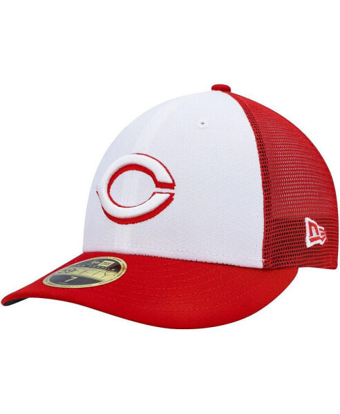 Men's White, Red Cincinnati Reds 2023 On-Field Batting Practice Low Profile 59FIFTY Fitted Hat