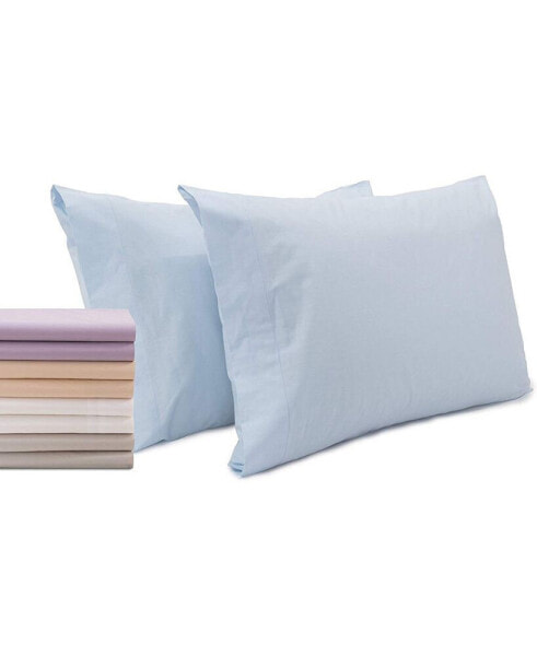 Superity Linen 100% Premium Cotton Pillow Cases - Soft and Breatheable - Open Enclosure - Standard - Lavender