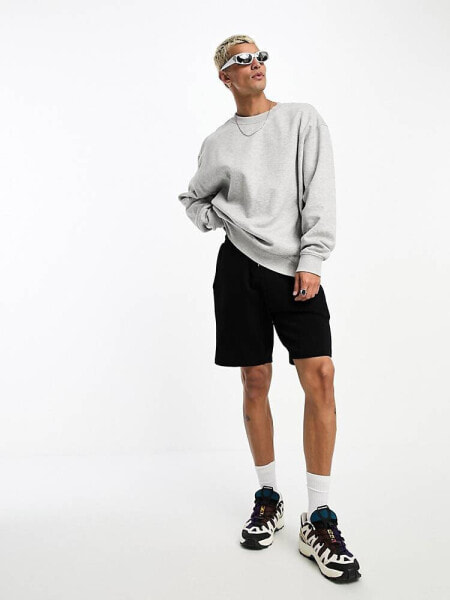 Weekday oversized sweatshirt in grey melange