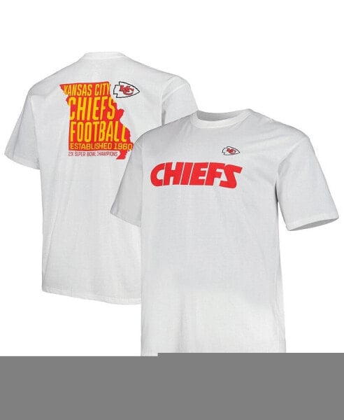 Men's White Kansas City Chiefs Big and Tall Hometown Collection Hot Shot T-shirt