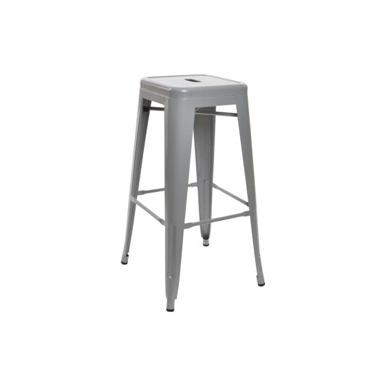 Stool DKD Home Decor 43 x 43 x 76 cm Grey Metal