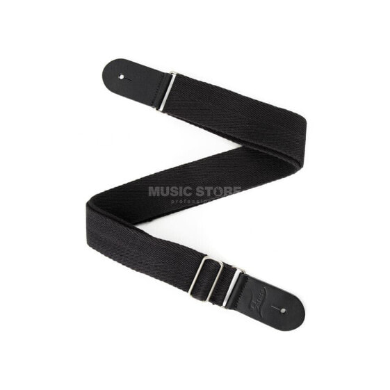 Fame CTW002BK Luxury Cotton Bass/Guitar Strap (Smooth Black)