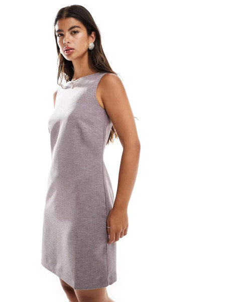 Closet London minimal mini dress in grey