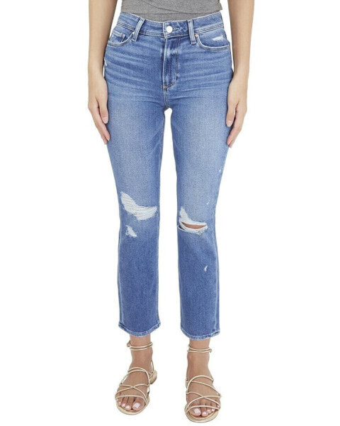 Paige Cindy Crop Baazar Destructed Straight Leg Jean Women's