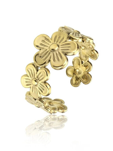 Delicate Daisy Gold Plated Ring EWR23026G