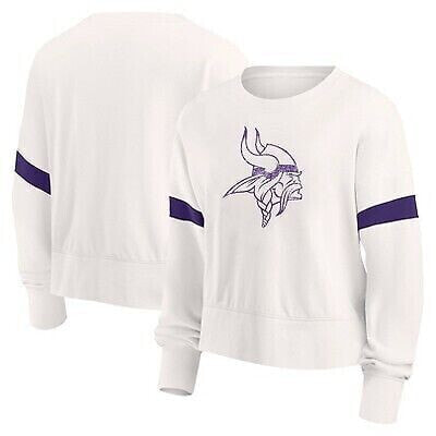 NFL Minnesota Vikings Women's Primary Antique Long Sleeve Crew Fleece