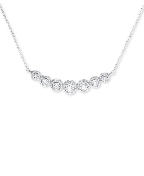 Diamond Miracle Plate Statement Necklace (1/2 ct. t.w.) in Sterling Silver