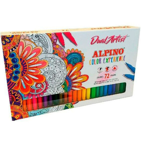 Набор фломастеров Alpino Dual Artist Разноцветный (72 штуки)