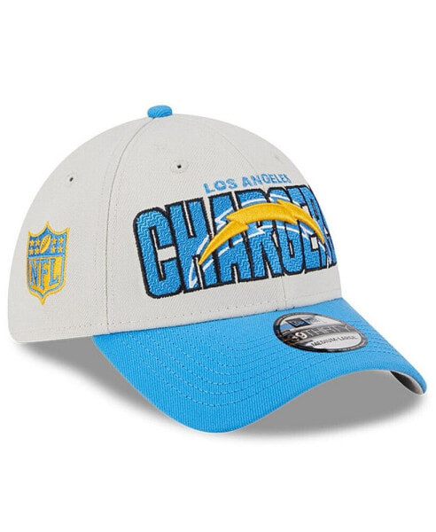 Men's Stone, Powder Blue Los Angeles Chargers 2023 NFL Draft 39THIRTY Flex Hat