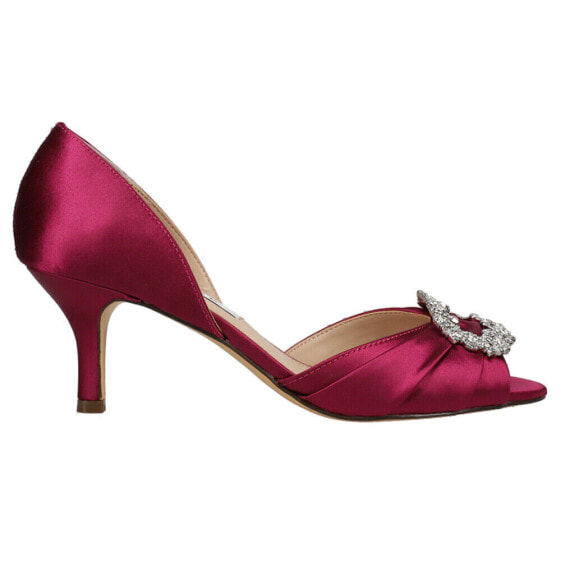 Nina Corrine Peep Toe Evening Pumps Womens Red Dress Casual CORRINE-WINE