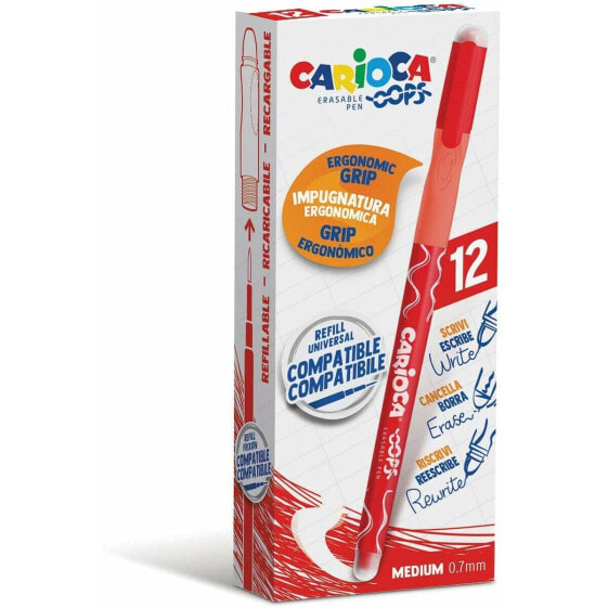 Ручка Carioca Oops Красный 0,7 mm 12 Предметы