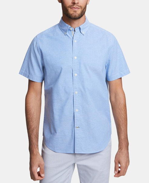 Men's Classic-Fit Short-Sleeve Solid Stretch Oxford Shirt