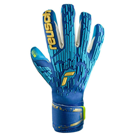 Вратарские перчатки Reusch Attrakt Freegel Aqua Windproof, с напылением и светоотражающими элементами