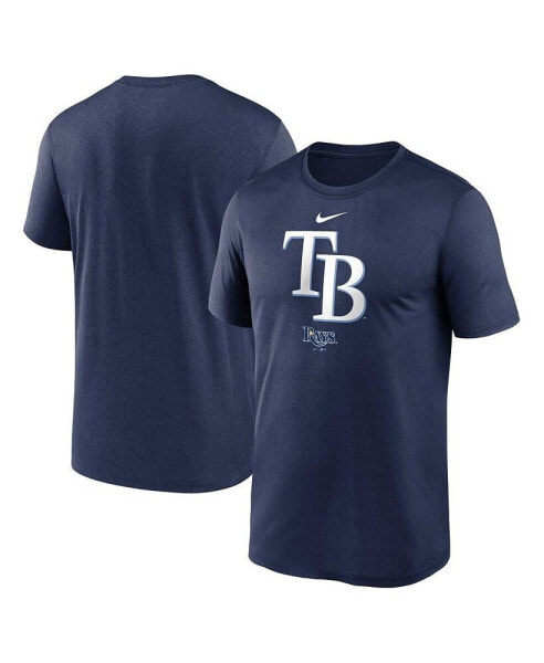 Men's Navy Tampa Bay Rays Team Arched Lockup Legend Performance T-shirt