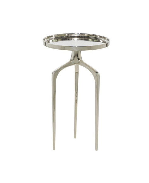 Contemporary Round Raised Edge Accent Table