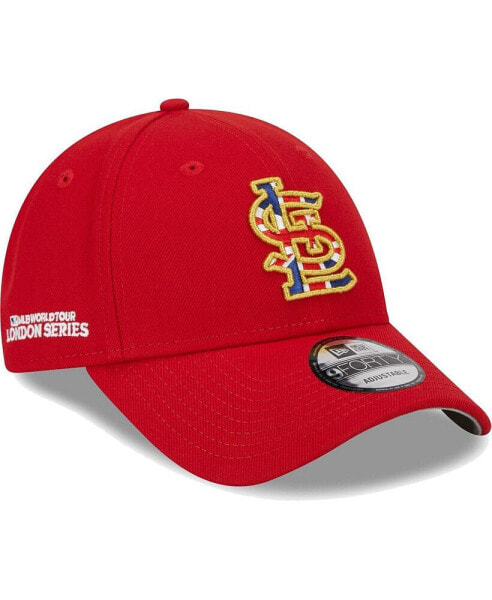 Men's Red St. Louis Cardinals 2023 MLB World Tour: London Series Flag Fill 9FORTY Adjustable Hat