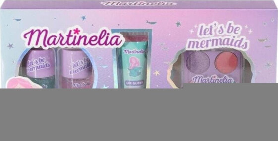 Martinelia Let's Be Mermaids Makeup Set zestaw paletka cieni do powiek + lakier do paznokci 2szt. + błyszczyk do ust