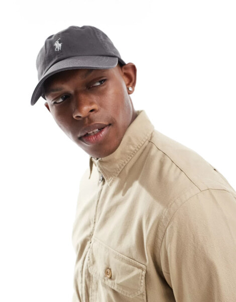 Polo Ralph Lauren icon logo twill baseball cap in charcoal