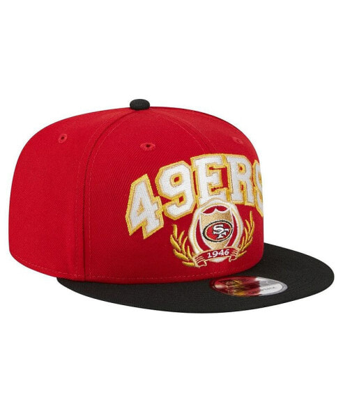 Men's Scarlet/Black San Francisco 49ers Team Establish 9FIFTY Snapback Hat