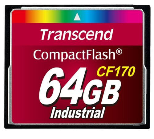 Transcend 64GB CF - 64 GB - CompactFlash - 89.20 MB/s - 61.27 MB/s - Black