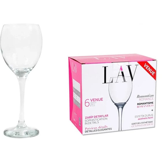 LAV Set Of 6 Red Wine Glasses 245ml Venue