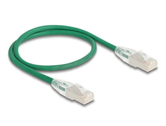 Компьютерный кабель Delock Patchkabel Cat.6a U/FTP Slim 0.5 м зеленый