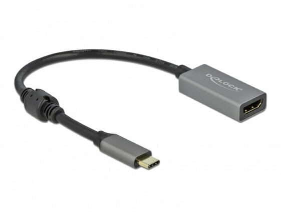 Delock 66571, 0.2 m, USB Type-C, HDMI Type A (Standard), Male, Female, Straight
