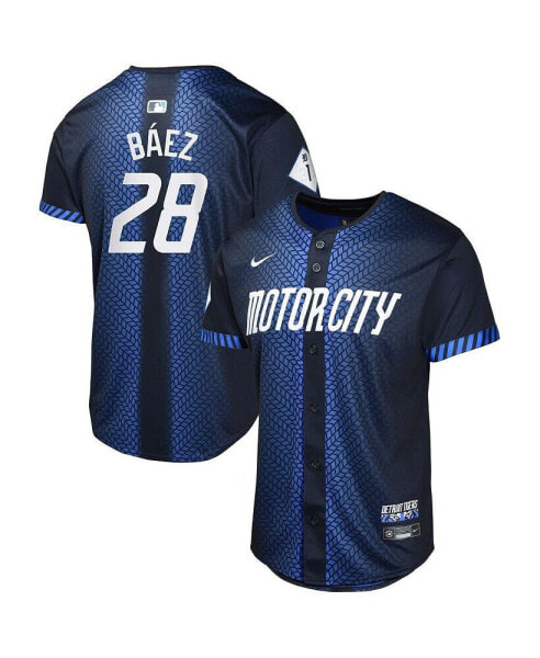 Big Boys and Girls Javier Baez Navy Detroit Tigers 2024 City Connect Limited Jersey