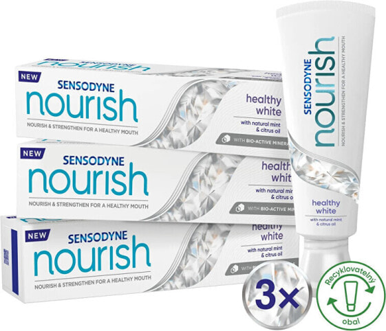 Toothpaste Nourish Healthy White Trio 3 x 75 ml