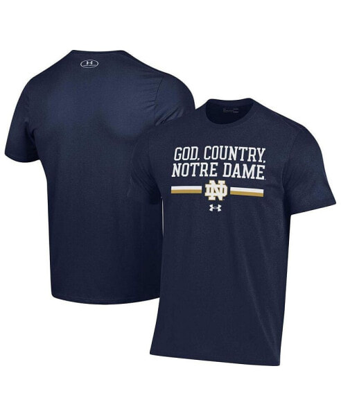 Men's Navy Notre Dame Fighting Irish God Country T-shirt