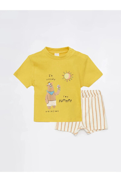 Костюм для малышей LC WAIKIKI Комплект с футболкой и шортами "Велосипед"