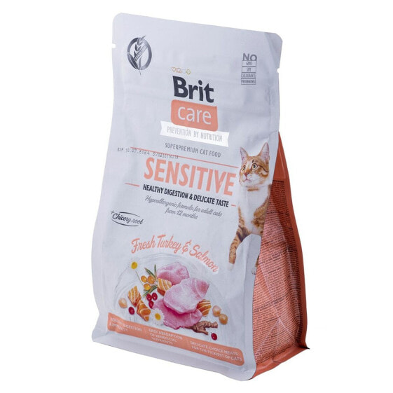 Корм для котов Brit Care Grain-Free Sensitive Для взрослых Лососевый индейка 400 g