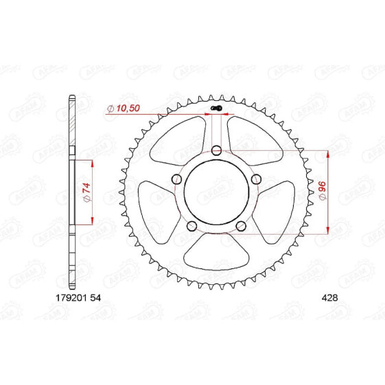 AFAM 179201 Rear Sprocket