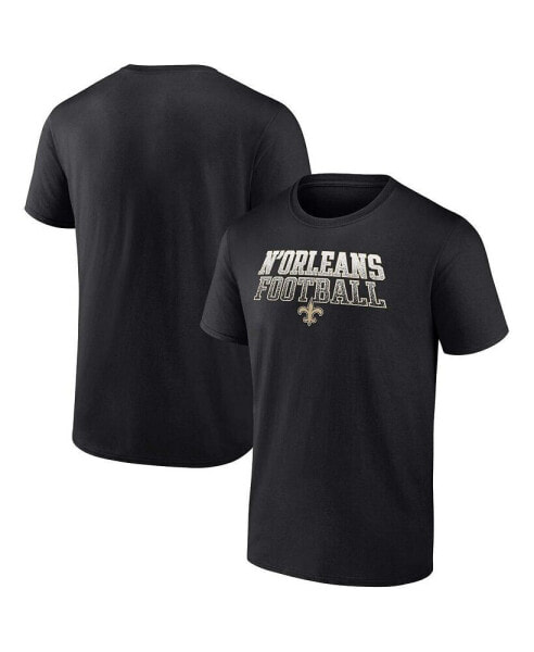 Men's Black New Orleans Saints Big and Tall N'Orleans Football Statement T-shirt