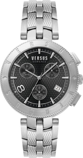 Versus by Versace Herren Armbanduhr Logo 44 mm Armband Edelstahl VSP763118