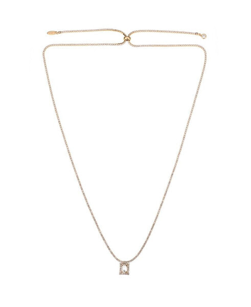 ETTIKA minimal Glass 18K Gold Plated Adjustable Necklace