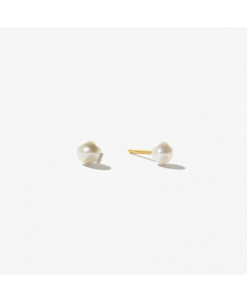 Pearl Stud Earrings - Mini Organic Pearl