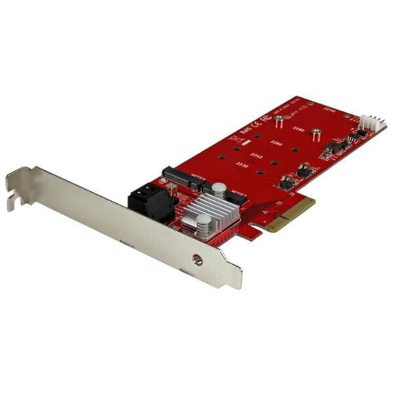 2x M.2 NGFF SSD RAID Controller Card plus 2x SATA III Ports - PCIe - PCIe - M.2 - Full-height / Low-profile - PCIe 2.0 - CE - FCC - Marvell - 88SE9230